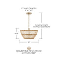 CAPITAL LIGHTING, WREN SEMI-FLUSH, SEMI FLUSH MOUNT LIGHT