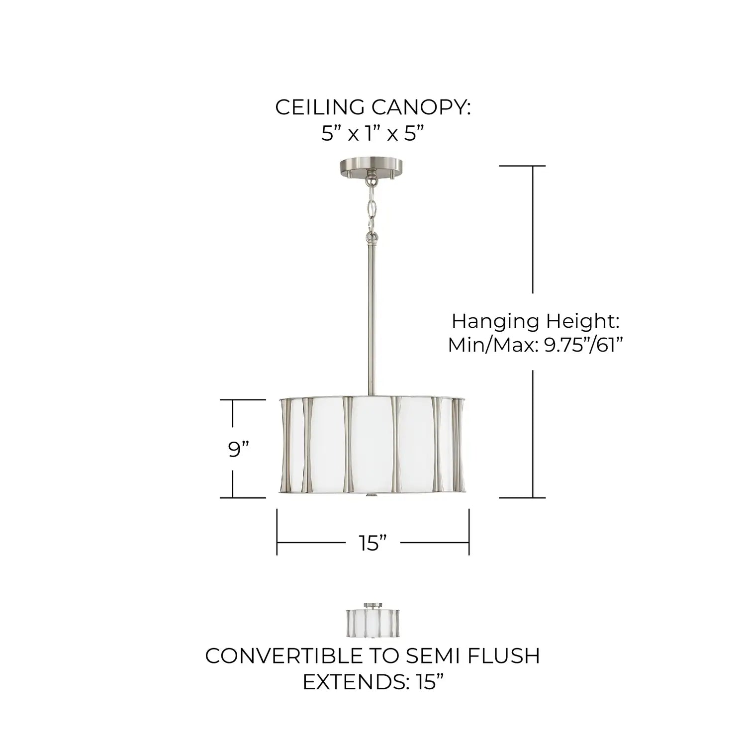 CAPITAL LIGHTING, BODIE SEMI-FLUSH, SEMI FLUSH MOUNT LIGHT