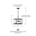 CAPITAL LIGHTING, BRENNEN SEMI-FLUSH, SEMI FLUSH MOUNT LIGHT