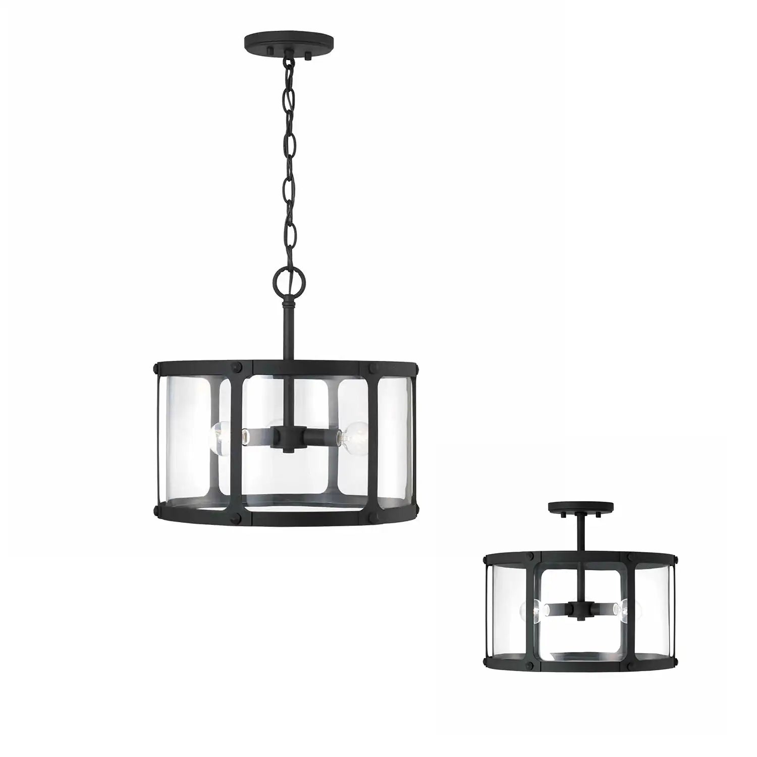 CAPITAL LIGHTING, BRENNEN SEMI-FLUSH, SEMI FLUSH MOUNT LIGHT