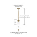 CAPITAL LIGHTING, MASON SEMI-FLUSH, SEMI FLUSH MOUNT LIGHT