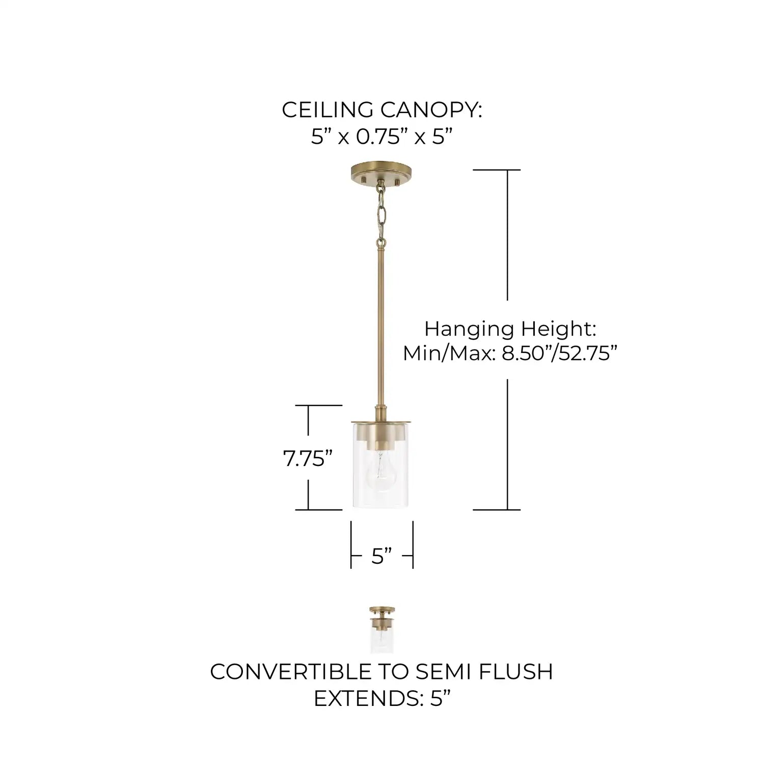CAPITAL LIGHTING, MASON SEMI-FLUSH, SEMI FLUSH MOUNT LIGHT