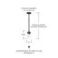 CAPITAL LIGHTING, MASON SEMI-FLUSH, SEMI FLUSH MOUNT LIGHT