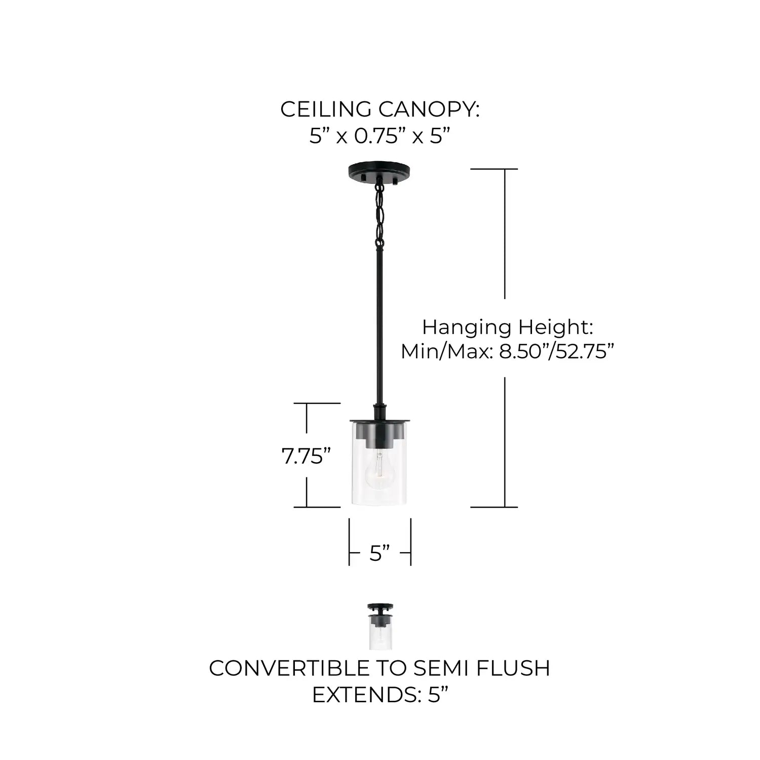 CAPITAL LIGHTING, MASON SEMI-FLUSH, SEMI FLUSH MOUNT LIGHT