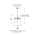CAPITAL LIGHTING, MASON SEMI-FLUSH, SEMI FLUSH MOUNT LIGHT