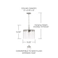 CAPITAL LIGHTING, MASON SEMI-FLUSH, SEMI FLUSH MOUNT LIGHT