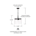 CAPITAL LIGHTING, MASON SEMI-FLUSH, SEMI FLUSH MOUNT LIGHT
