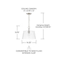 HOMEPLACE LIGHTING, BAKER PENDANT, PENDANT LIGHT
