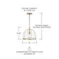 CAPITAL LIGHTING, MADISON SEMI-FLUSH, SEMI FLUSH MOUNT LIGHT