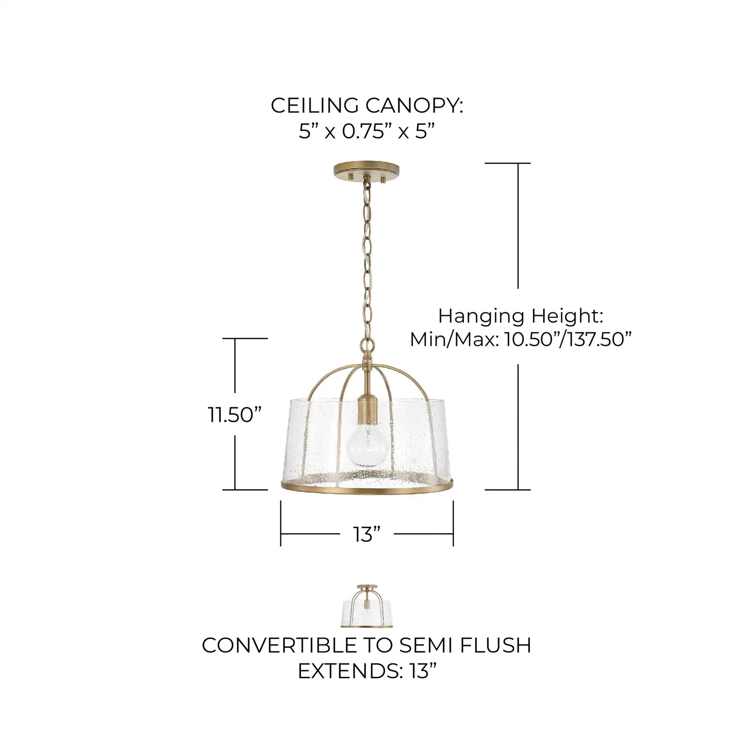 CAPITAL LIGHTING, MADISON SEMI-FLUSH, SEMI FLUSH MOUNT LIGHT