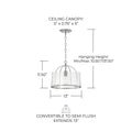 CAPITAL LIGHTING, MADISON SEMI-FLUSH, SEMI FLUSH MOUNT LIGHT