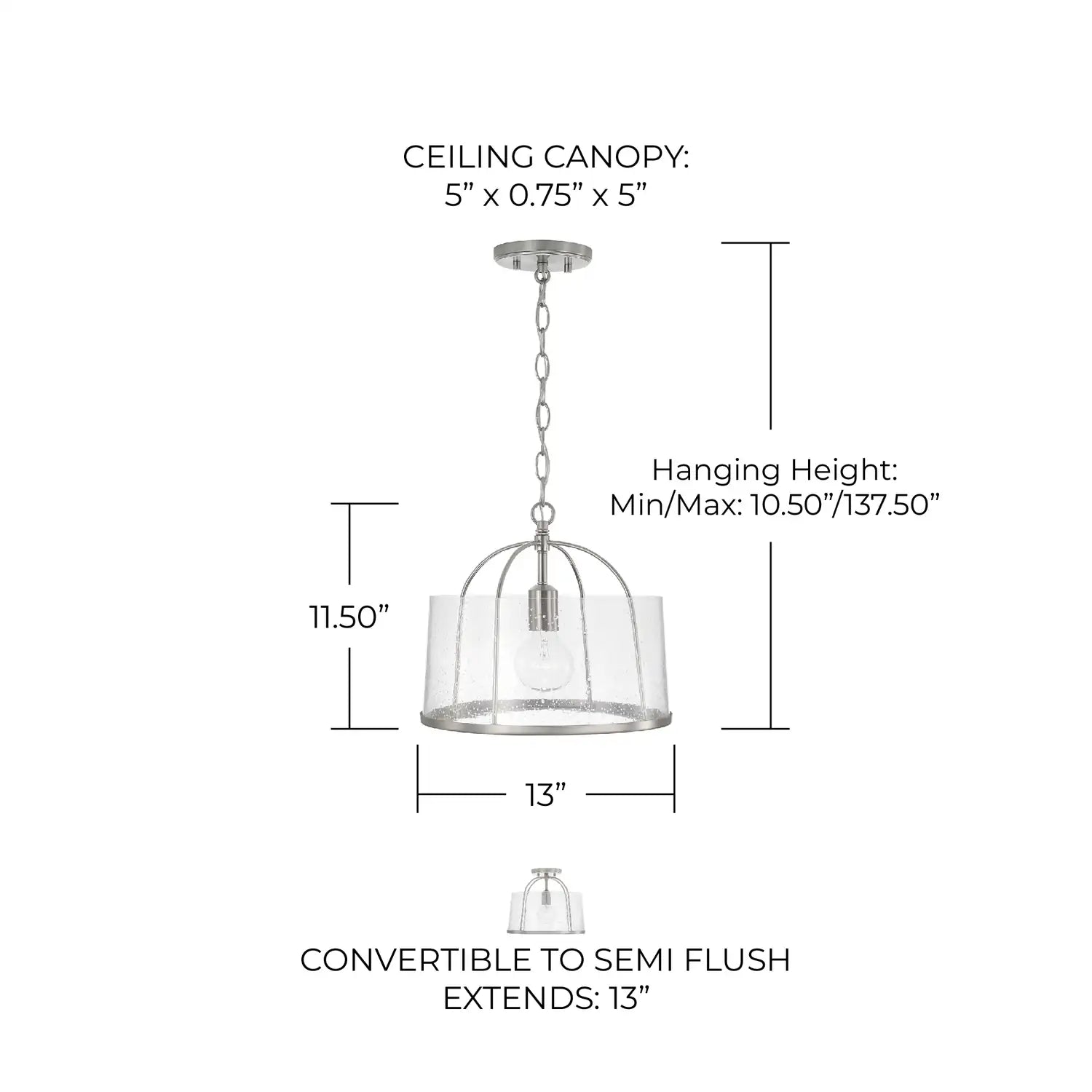 CAPITAL LIGHTING, MADISON SEMI-FLUSH, SEMI FLUSH MOUNT LIGHT