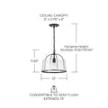 CAPITAL LIGHTING, MADISON SEMI-FLUSH, SEMI FLUSH MOUNT LIGHT