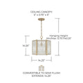 CAPITAL LIGHTING, BRYNN SEMI-FLUSH, SEMI FLUSH MOUNT LIGHT