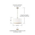 CAPITAL LIGHTING, SOLEIL SEMI-FLUSH, SEMI FLUSH MOUNT LIGHT