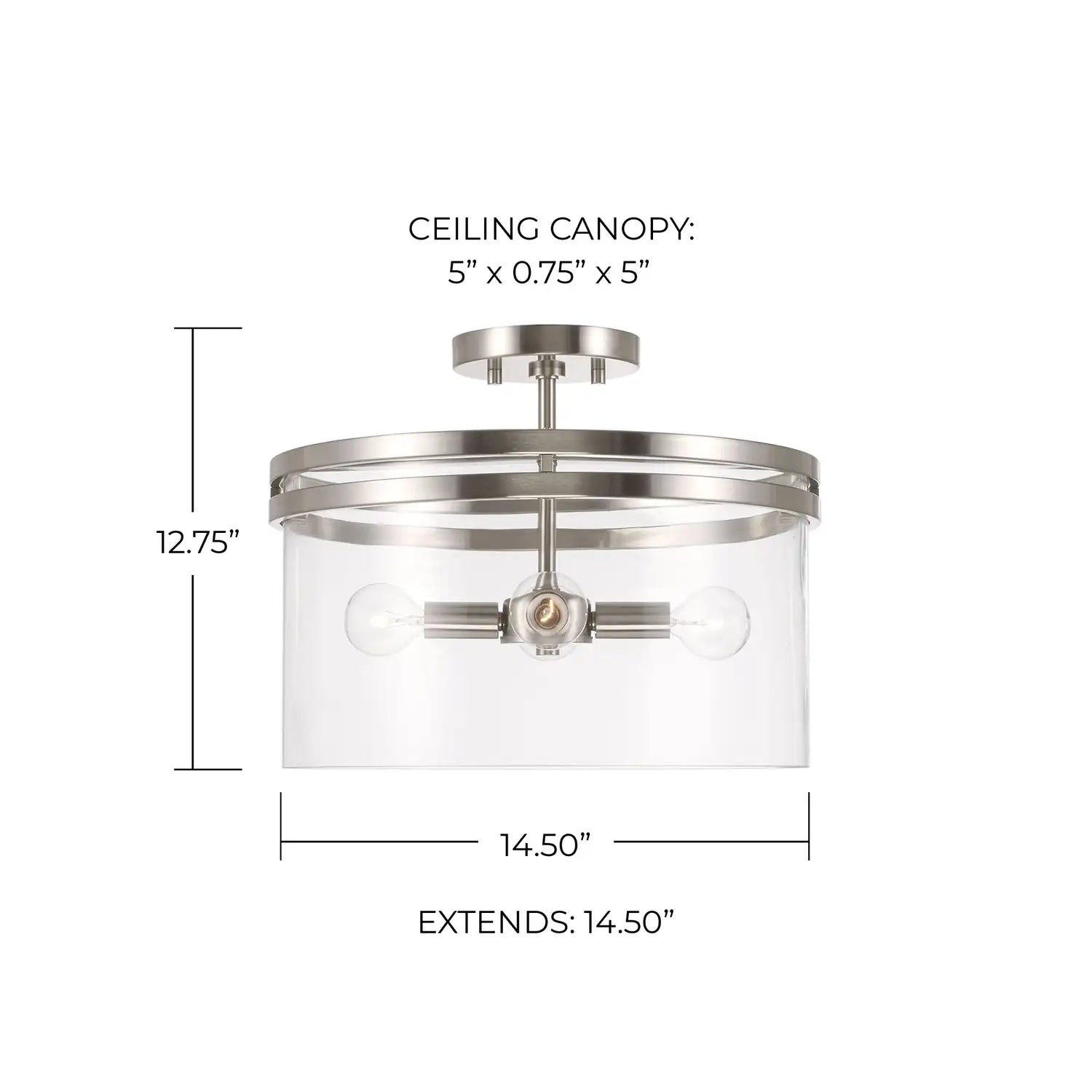 CAPITAL LIGHTING, FULLER SEMI-FLUSH, SEMI FLUSH MOUNT LIGHT