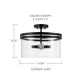 CAPITAL LIGHTING, FULLER SEMI-FLUSH, SEMI FLUSH MOUNT LIGHT