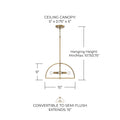CAPITAL LIGHTING, LAWSON SEMI-FLUSH, SEMI FLUSH MOUNT LIGHT