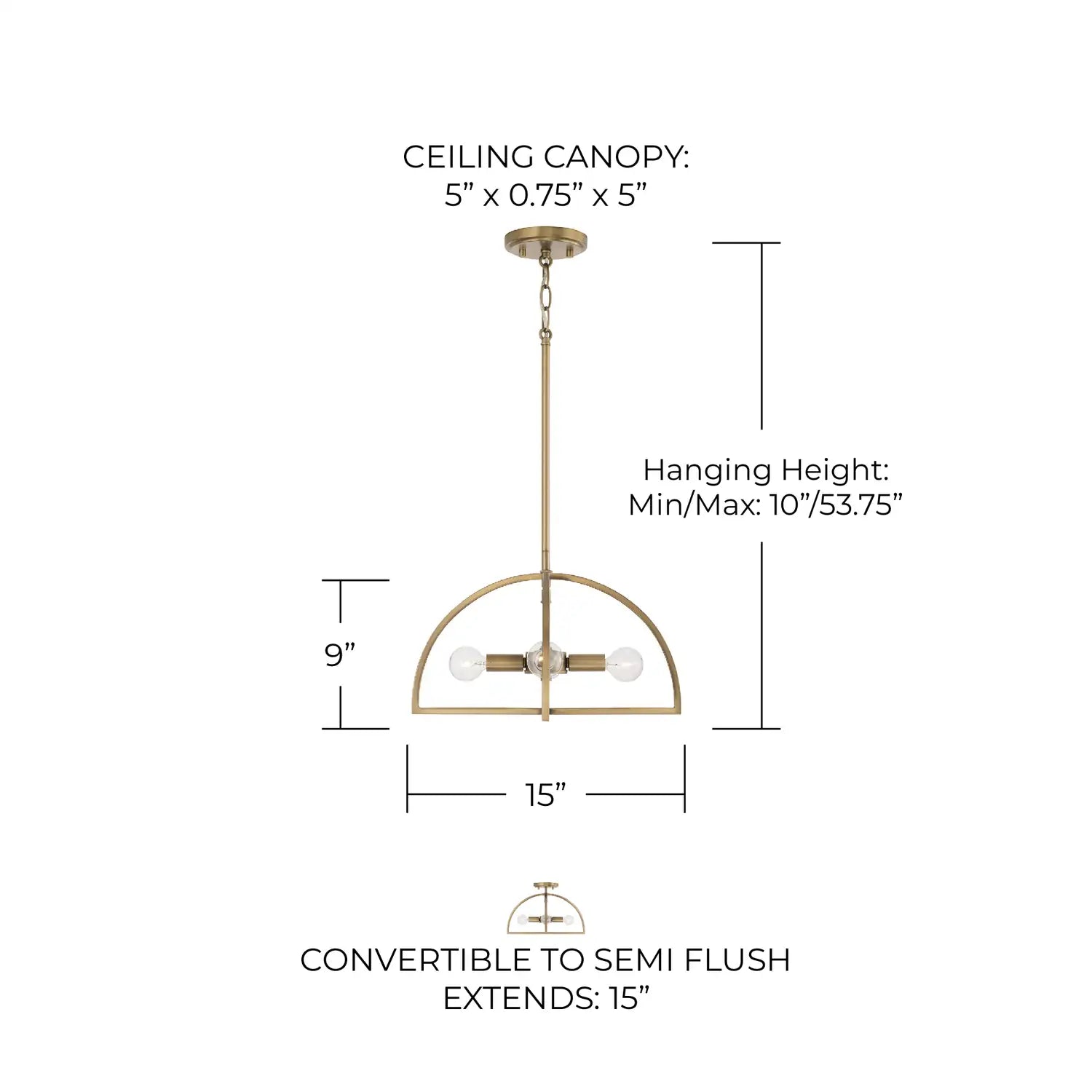 CAPITAL LIGHTING, LAWSON SEMI-FLUSH, SEMI FLUSH MOUNT LIGHT