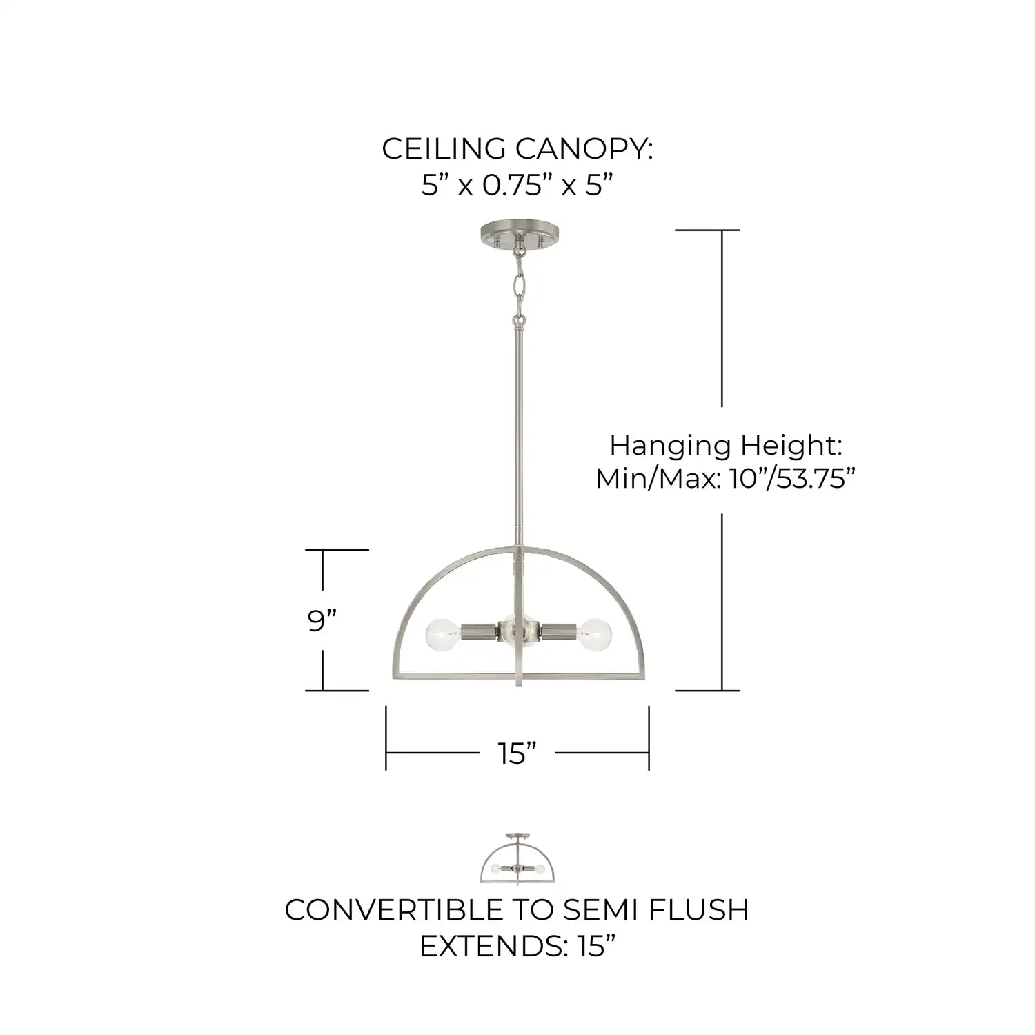 CAPITAL LIGHTING, LAWSON SEMI-FLUSH, SEMI FLUSH MOUNT LIGHT