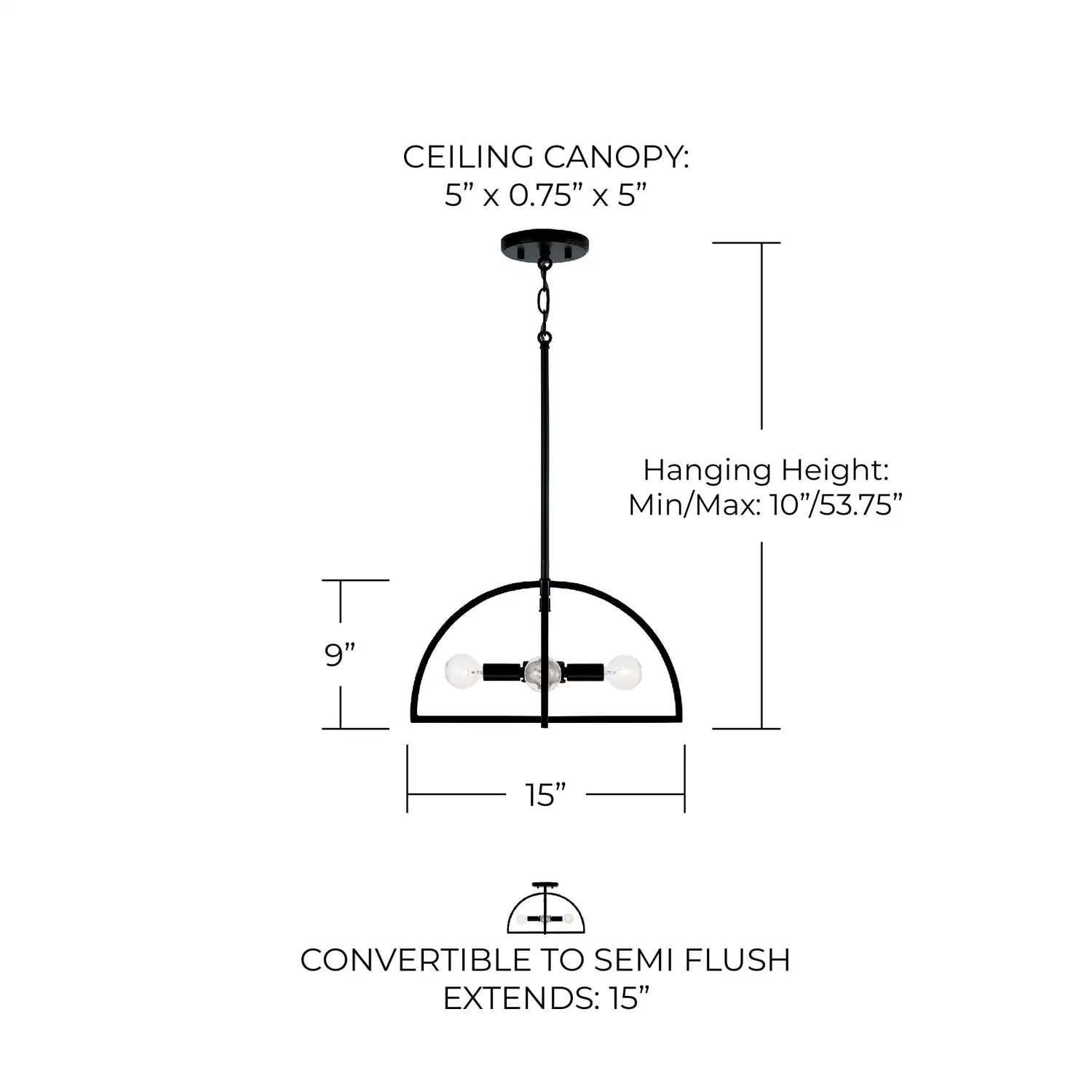 CAPITAL LIGHTING, LAWSON SEMI-FLUSH, SEMI FLUSH MOUNT LIGHT