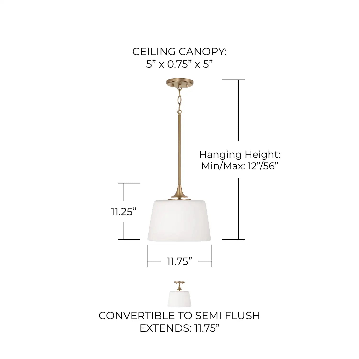 CAPITAL LIGHTING, PRESLEY SEMI-FLUSH, SEMI FLUSH MOUNT LIGHT