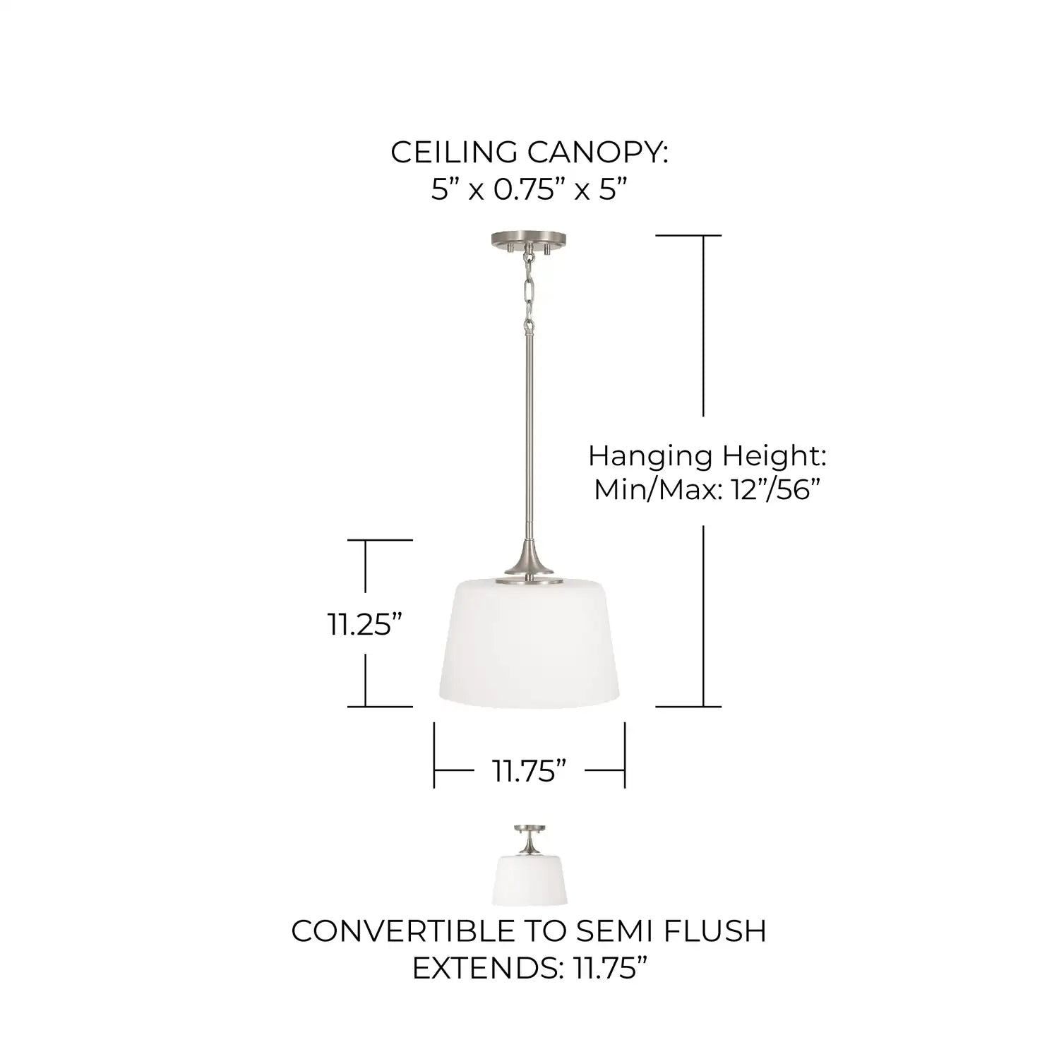 CAPITAL LIGHTING, PRESLEY SEMI-FLUSH, SEMI FLUSH MOUNT LIGHT