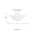 CAPITAL LIGHTING, EDEN SEMI-FLUSH, SEMI FLUSH MOUNT LIGHT