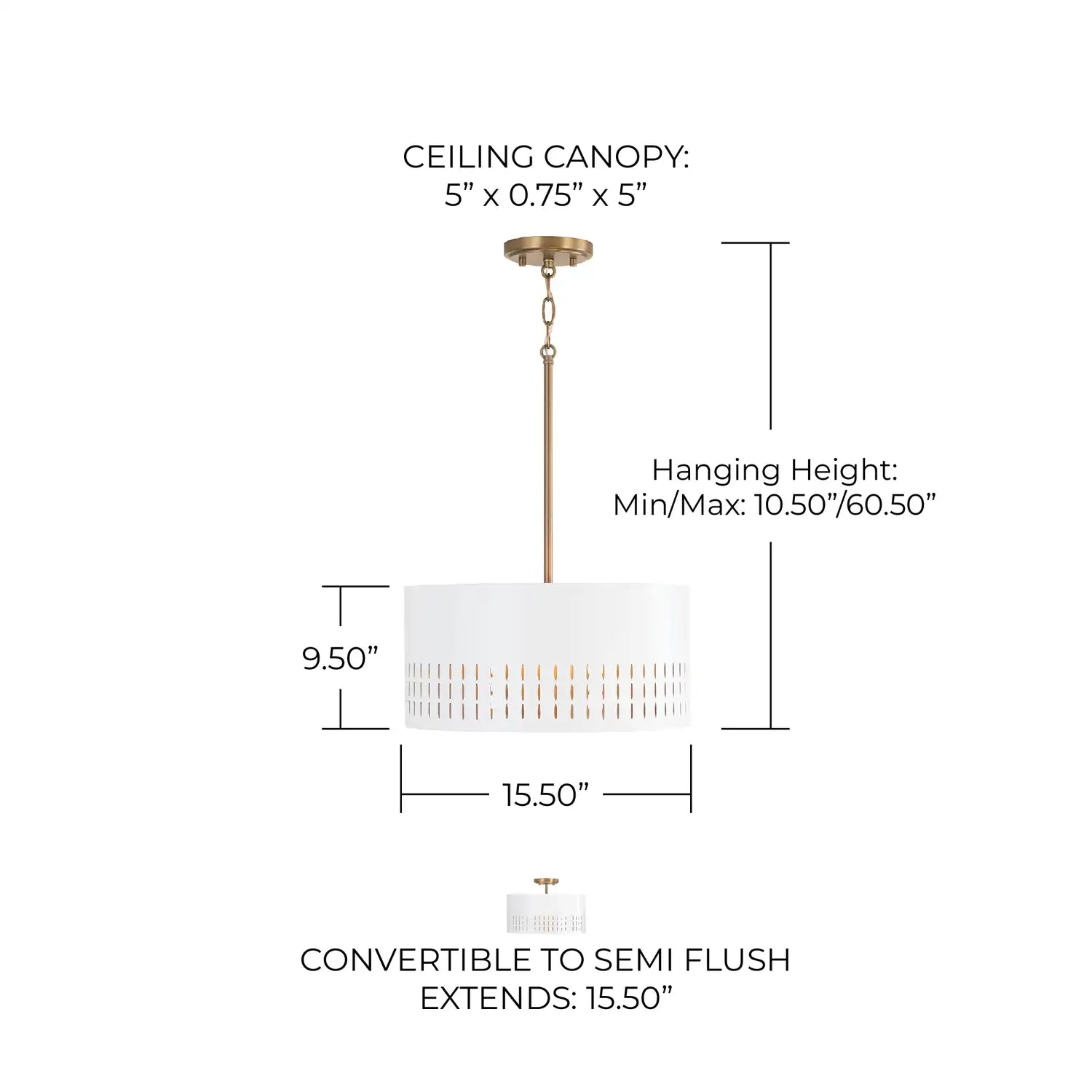 CAPITAL LIGHTING, DASH SEMI-FLUSH, SEMI FLUSH MOUNT LIGHT