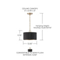 CAPITAL LIGHTING, DONOVAN SEMI-FLUSH, SEMI FLUSH MOUNT LIGHT
