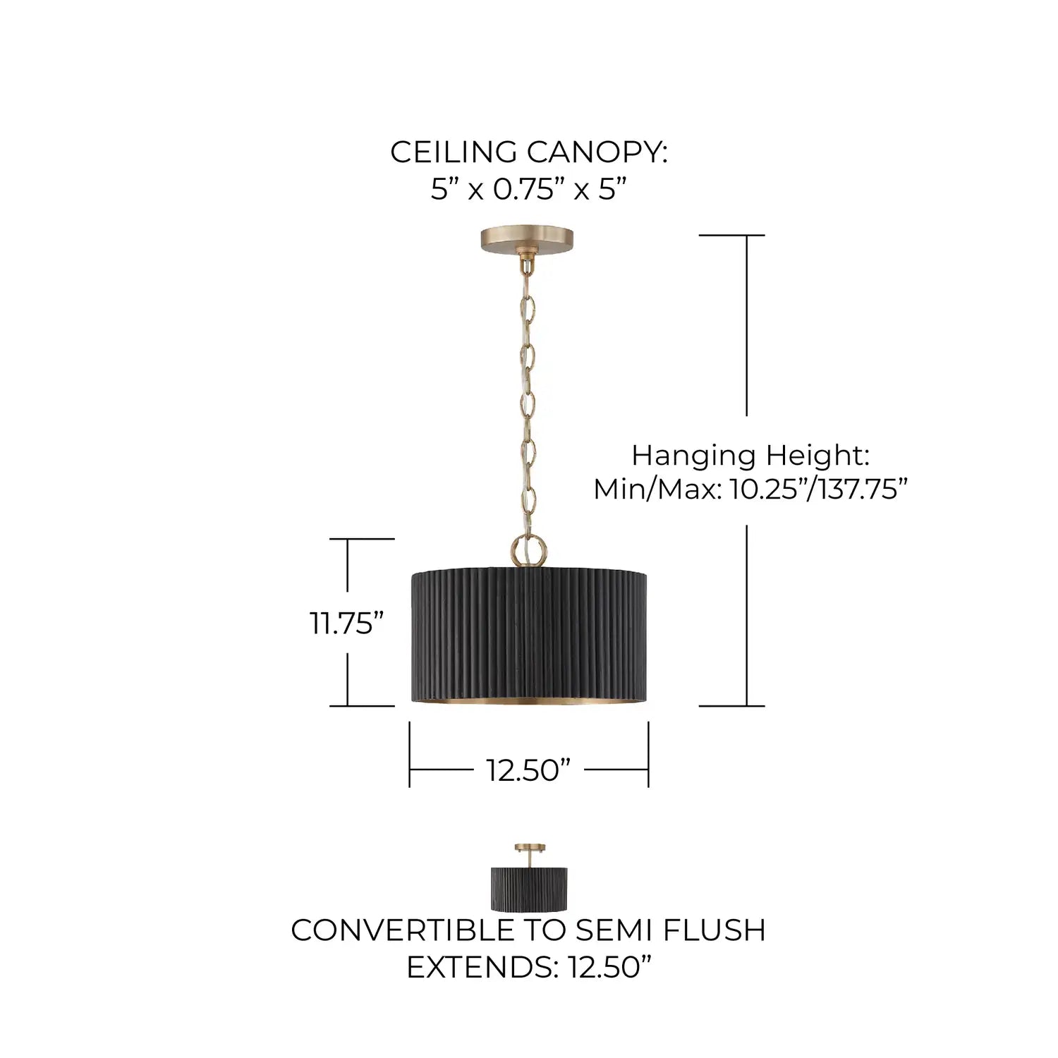 CAPITAL LIGHTING, DONOVAN SEMI-FLUSH, SEMI FLUSH MOUNT LIGHT