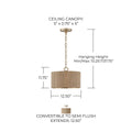 CAPITAL LIGHTING, DONOVAN SEMI-FLUSH, SEMI FLUSH MOUNT LIGHT