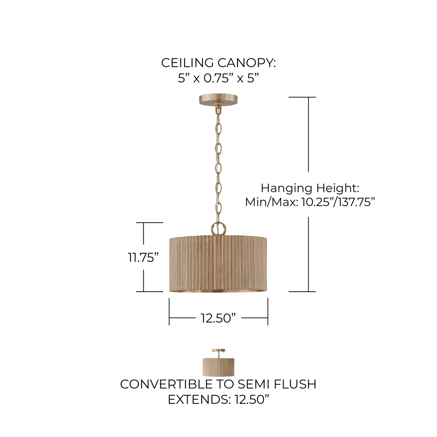 CAPITAL LIGHTING, DONOVAN SEMI-FLUSH, SEMI FLUSH MOUNT LIGHT