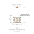 CAPITAL LIGHTING, COHEN SEMI-FLUSH, SEMI FLUSH MOUNT LIGHT