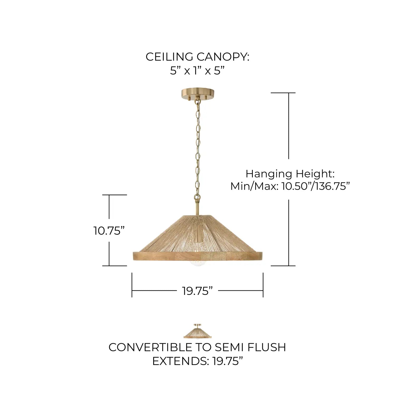 CAPITAL LIGHTING, MAYA SEMI-FLUSH, SEMI FLUSH MOUNT LIGHT