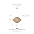 CAPITAL LIGHTING, MAYA SEMI-FLUSH, SEMI FLUSH MOUNT LIGHT
