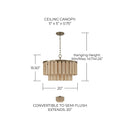 CAPITAL LIGHTING, JADA SEMI-FLUSH, SEMI FLUSH MOUNT LIGHT
