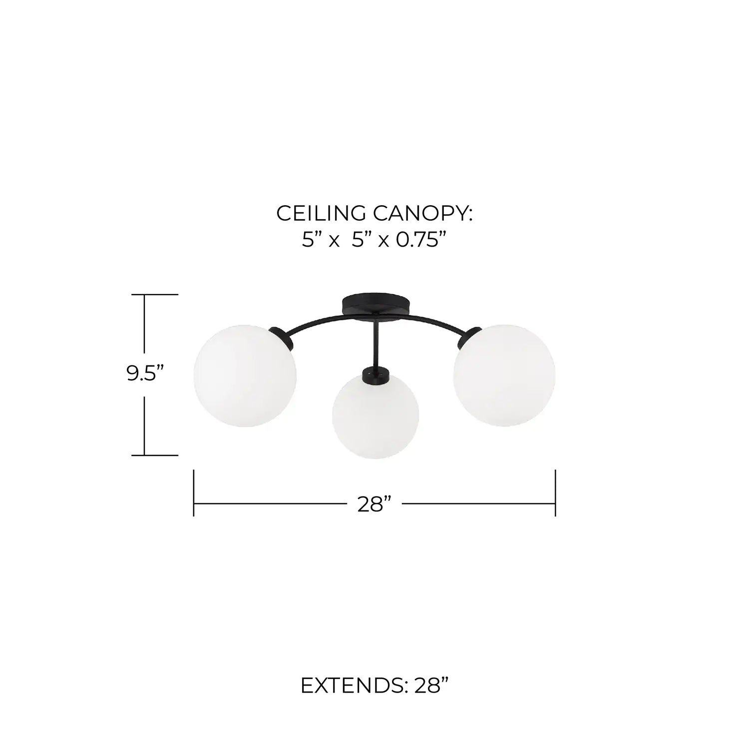 CAPITAL LIGHTING, AMOS SEMI-FLUSH, SEMI FLUSH MOUNT LIGHT