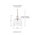 CAPITAL LIGHTING, CRAWFORD PENDANT, PENDANT LIGHT