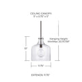 CAPITAL LIGHTING, CRAWFORD PENDANT, PENDANT LIGHT