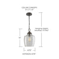CAPITAL LIGHTING, STONEY PENDANT, PENDANT LIGHT