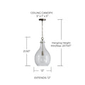 CAPITAL LIGHTING, RABUN PENDANT, PENDANT LIGHT