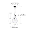 CAPITAL LIGHTING, BRENTWOOD PENDANT, PENDANT LIGHT