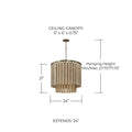 CAPITAL LIGHTING, JADA PENDANT, PENDANT LIGHT