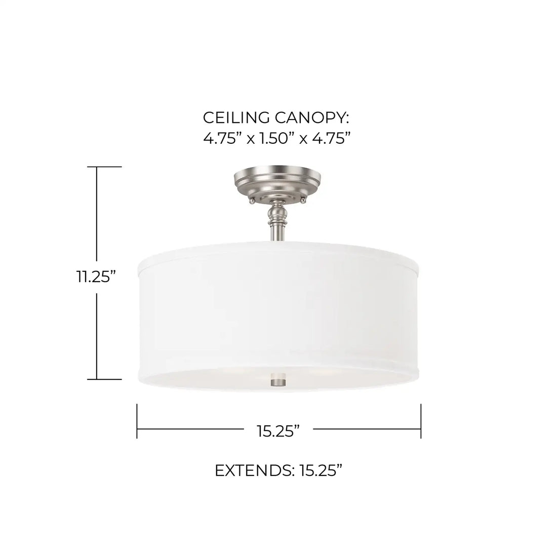 CAPITAL LIGHTING, LOFT SEMI-FLUSH, SEMI FLUSH MOUNT LIGHT