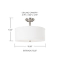 CAPITAL LIGHTING, LOFT SEMI-FLUSH, SEMI FLUSH MOUNT LIGHT
