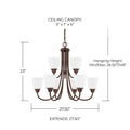 CAPITAL LIGHTING, TRENTON CHANDELIER, CHANDELIER LIGHT