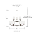 CAPITAL LIGHTING, DIXON CHANDELIER, CHANDELIER LIGHT
