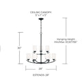 CAPITAL LIGHTING, DIXON CHANDELIER, CHANDELIER LIGHT