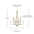 CAPITAL LIGHTING, DAWSON CHANDELIER, CHANDELIER LIGHT